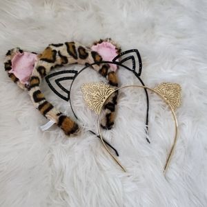 3 pairs of cat ear headbands